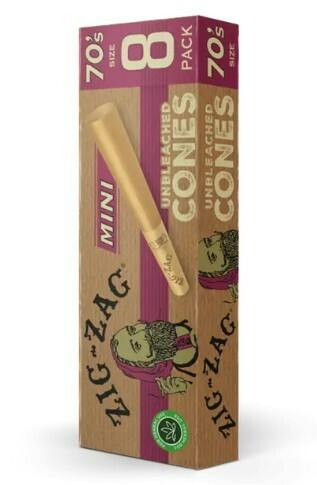 Zig-Zag 8ct 70's Unbleached Cones