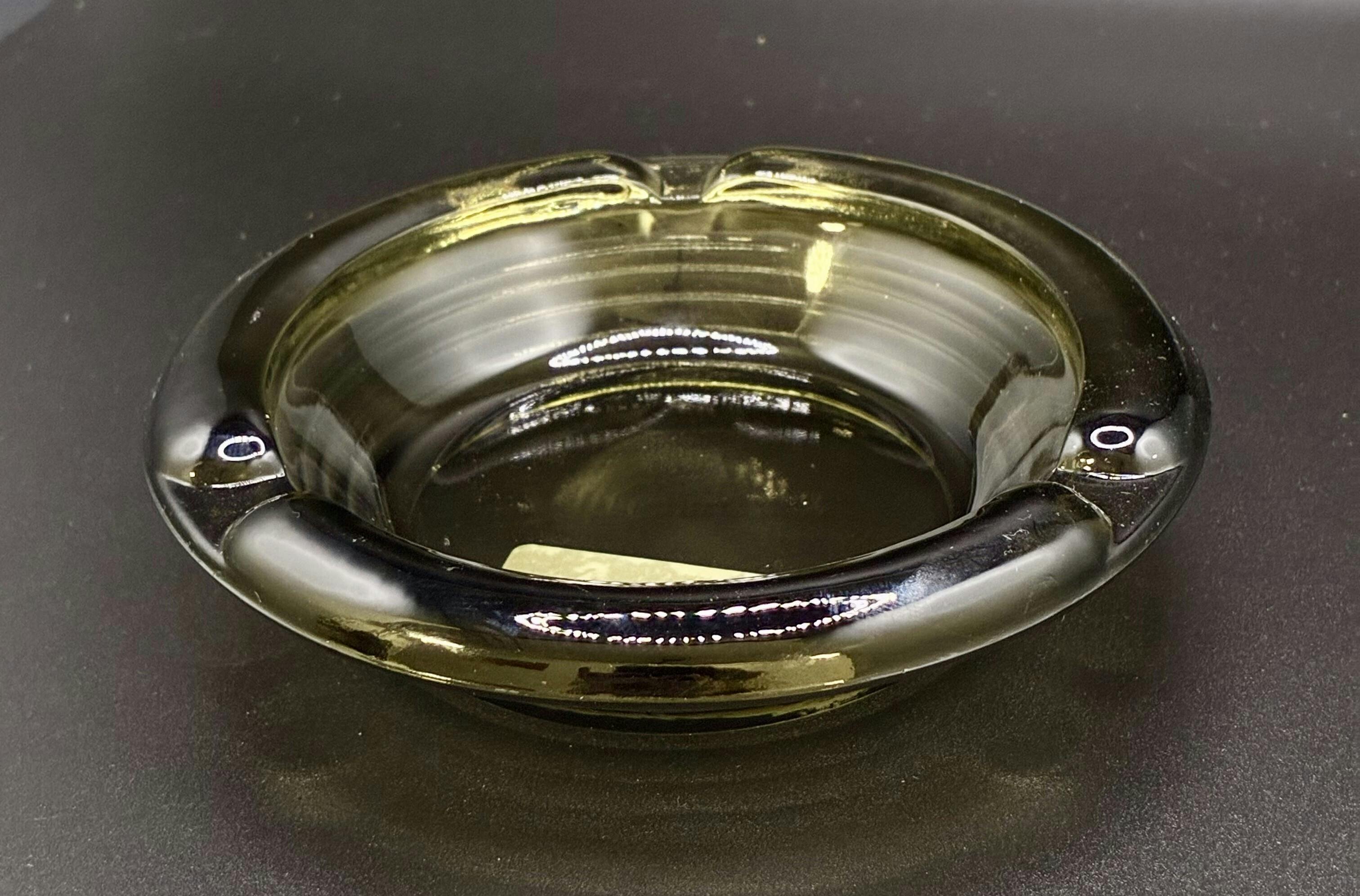 Vintage Ashtray, Smoky Glass Small