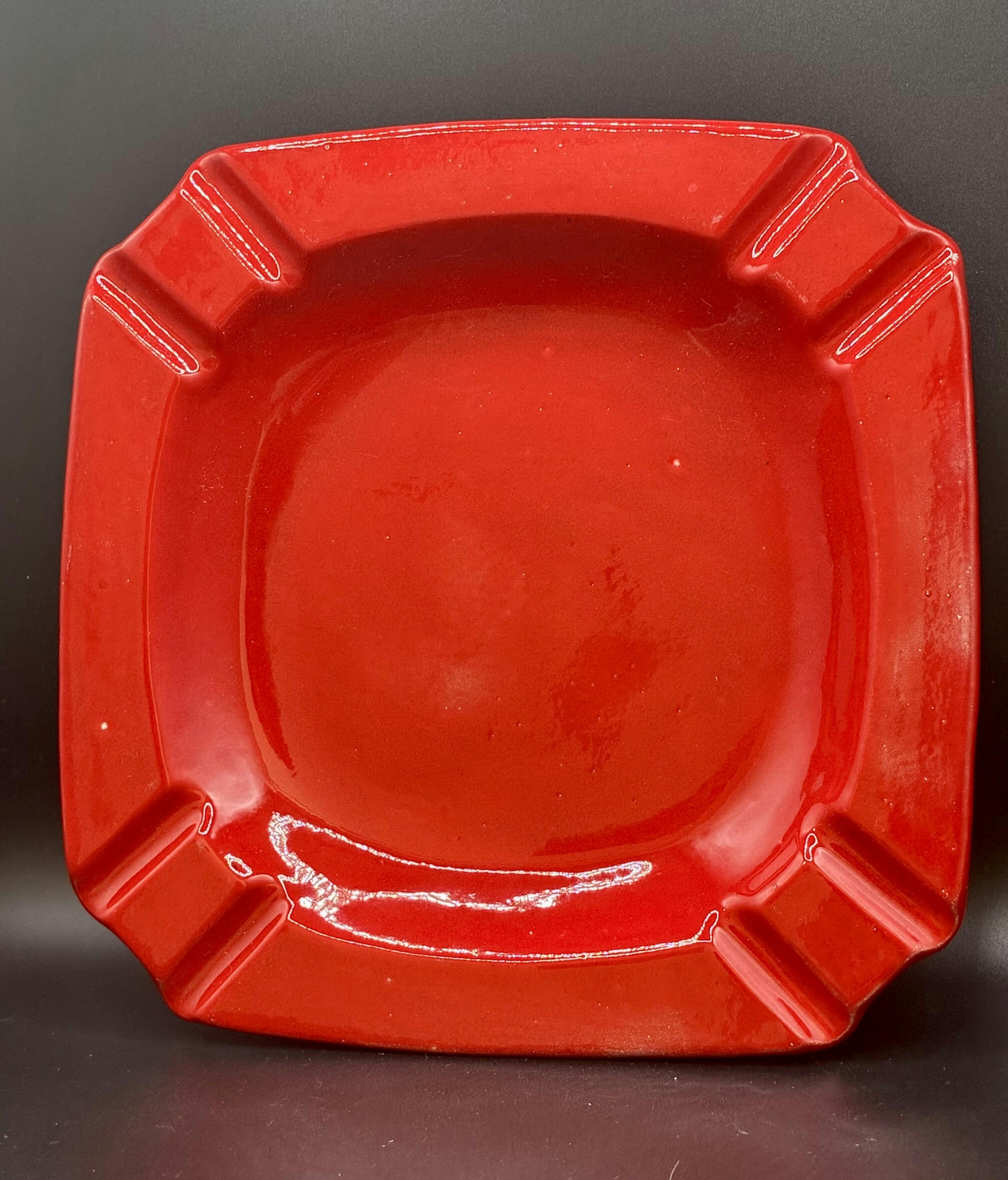 Vintage Ashtray Red Large
