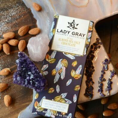 Lady Gray Chocolate Bar Almond Sea Salt 100mg