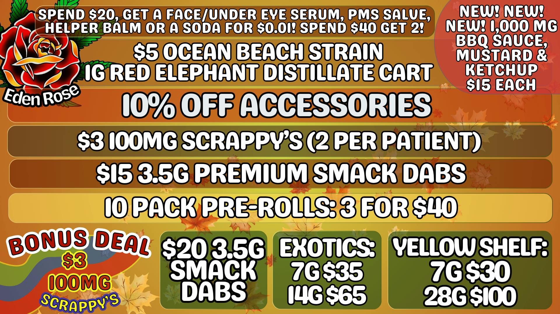 EDEN ROSE DAILY DEALS at Eden Rose Dispensary South Weedmaps