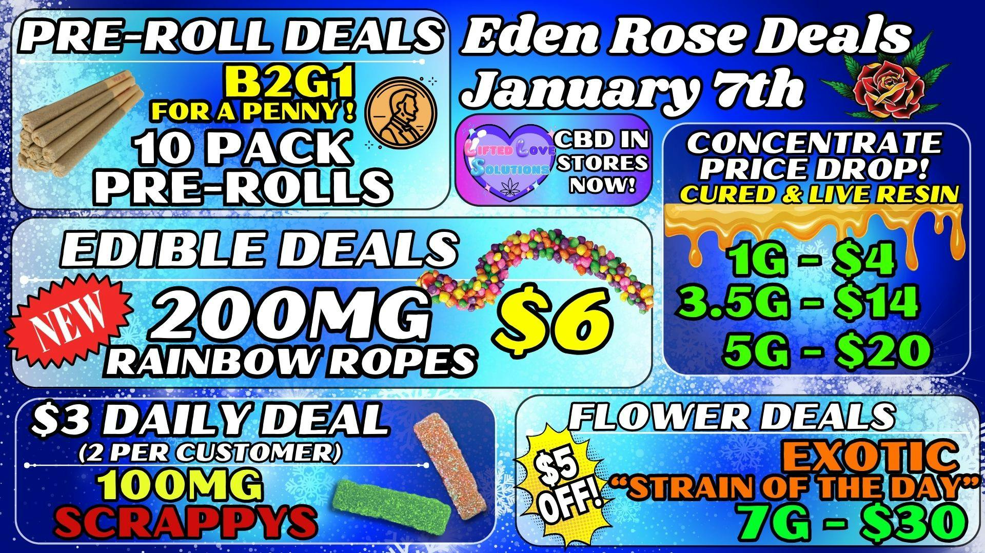 Eden Rose Daily Deal At Eden Rose Dispensary South Weedmaps 2054