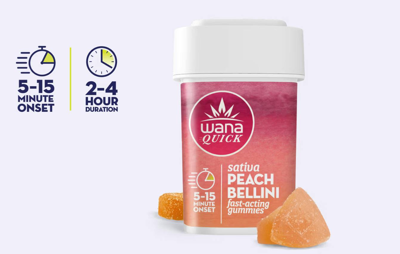 Peach Bellini Sativa | 100mg Fast Acting | Wana