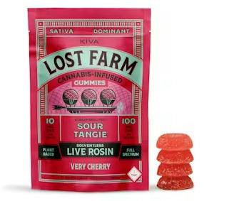 Lost Farm Gummies Very Cherry x Sour Tangie 100mg Rosin 10 Pack