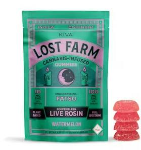 Lost Farm Gummies Watermelon x Fatso 100mg Rosin 10 Pack