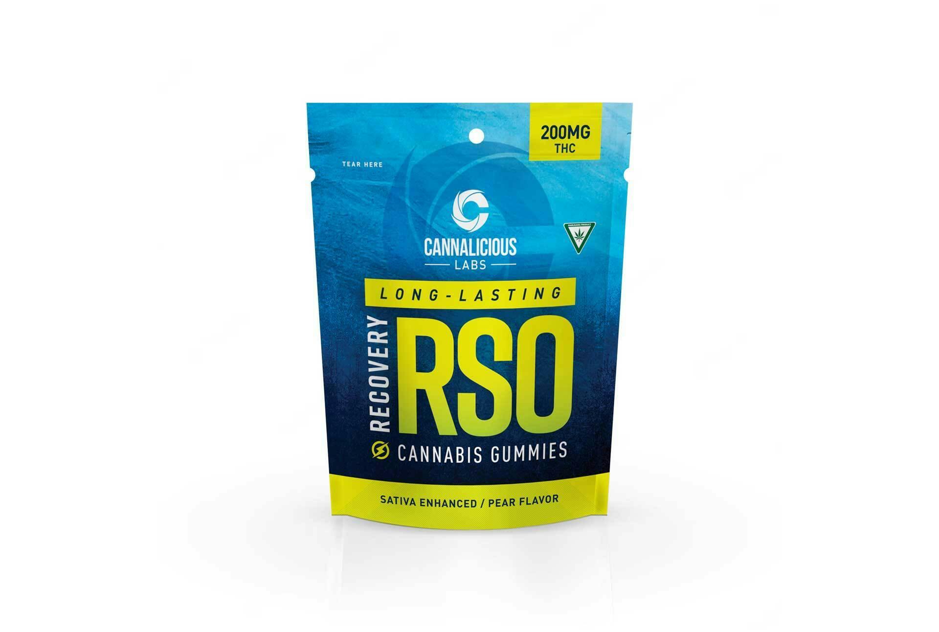 CANNALICIOUS | PEAR RSO | SATIVA | GUMMIES | 200MG | REC