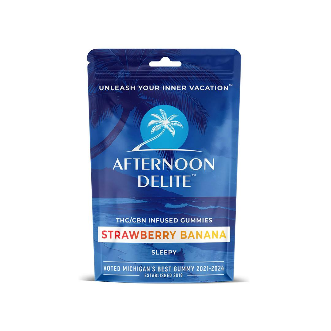 AFTERNOON DELITE | STRAWBERRY BANANA 2:1 SLEEP GUMMIES | GUMMIES | 200MG | REC