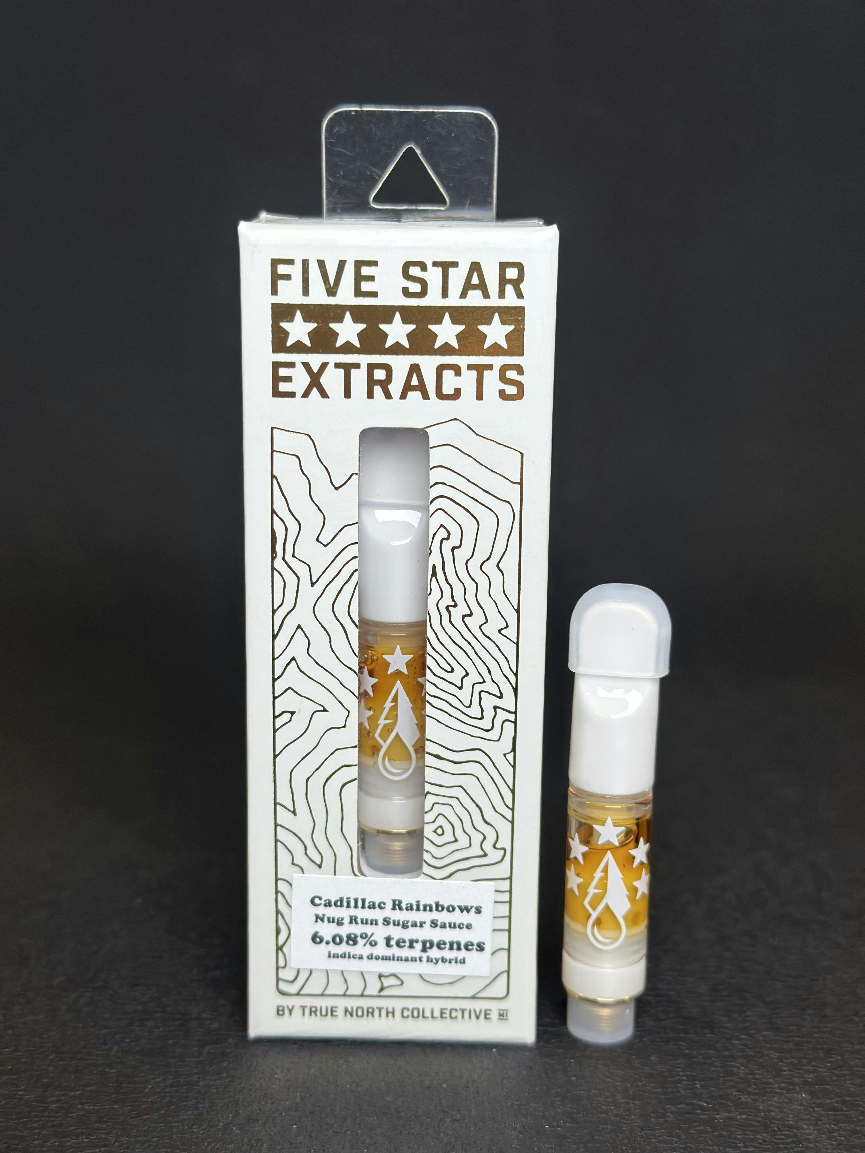FIVE STAR EXTRACTS | LEMON CHERRY MADNESS NUG RUN SUGAR SAUCE | SATIVA | 510 VAPE CARTRIDGE | 1G...