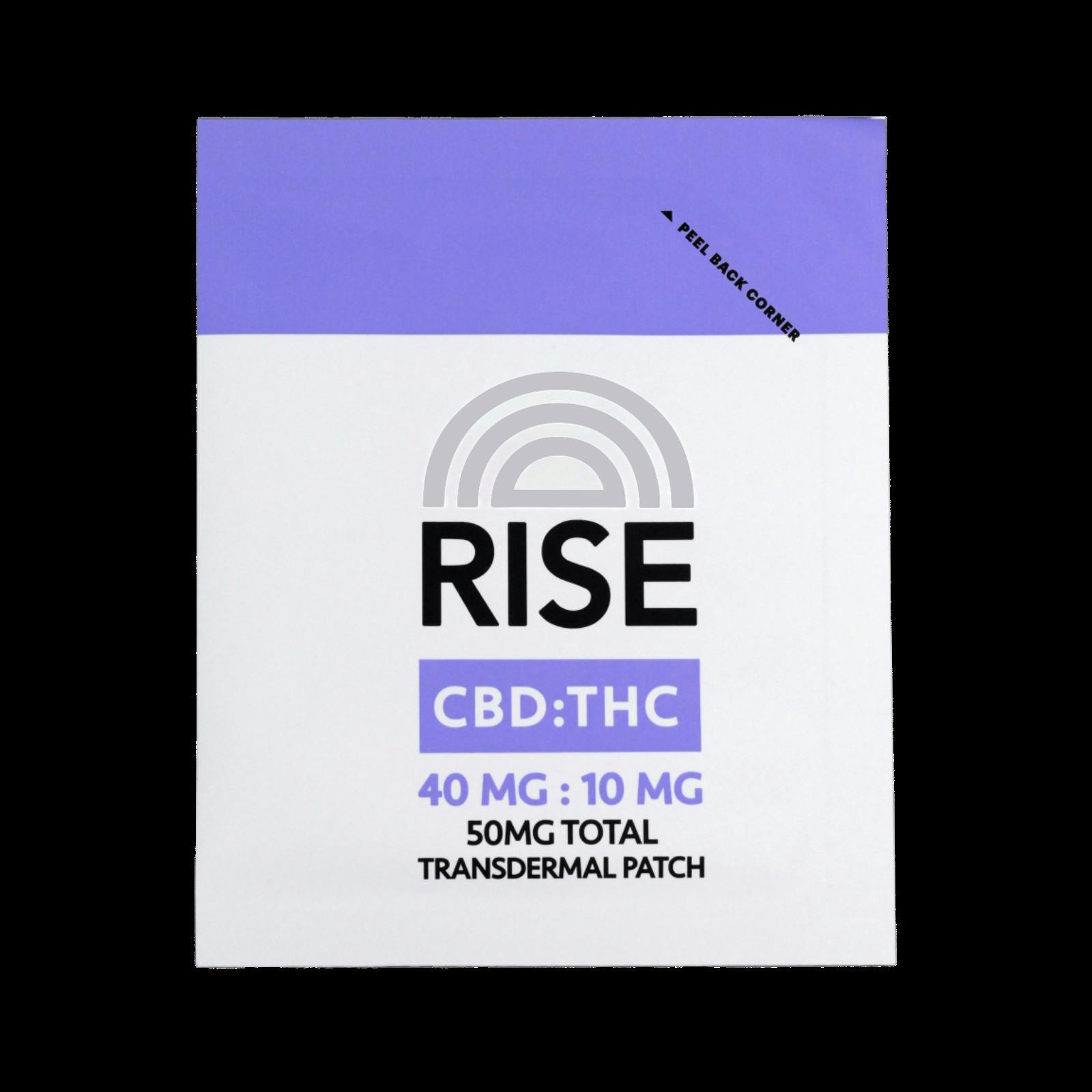 RISE | RESTORTAION | TRANSDERMAL PATCH 4OMG CBD; 10MG THC | PATCH | 50MG | REC