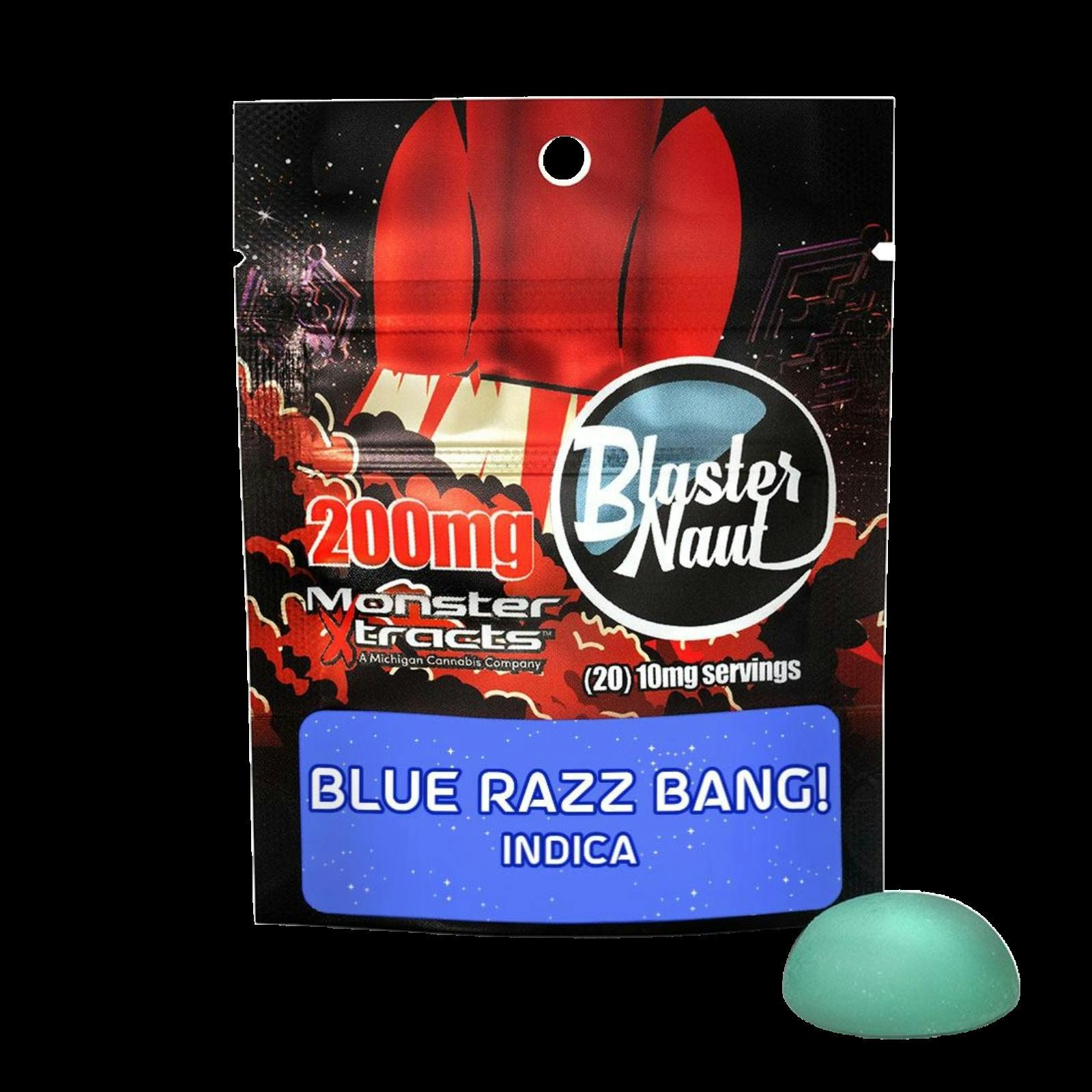MONSTER XTRACTS | BLASTER NAUT BLUE RAZ BANG! | INDICA | GUMMIES | 200MG | REC