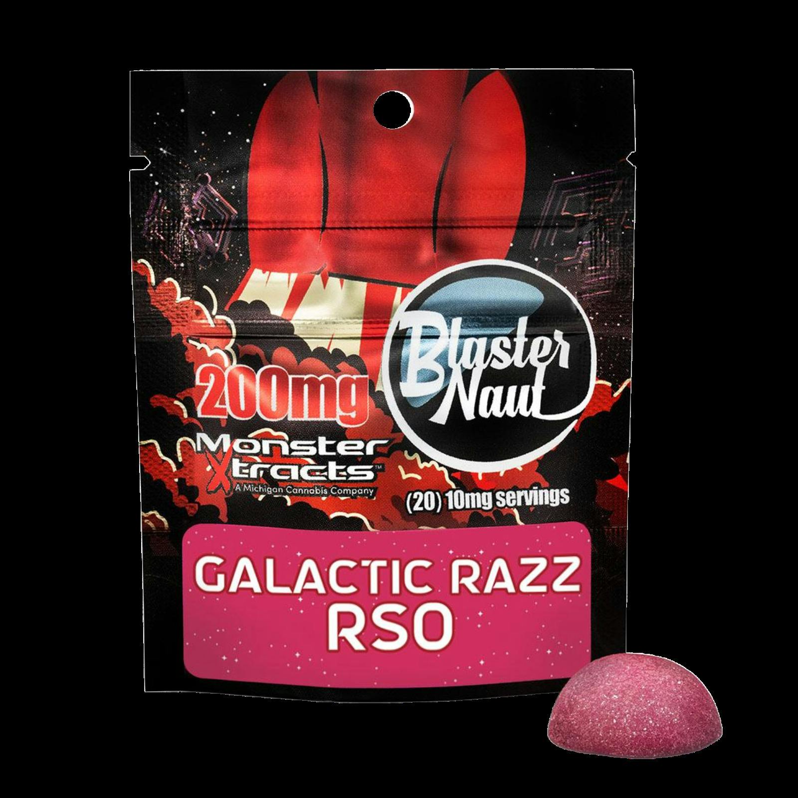 MONSTER XTRACTS | BLASTER NAUT GALACTIC RAZZ RSO | GUMMIES | 200MG | REC