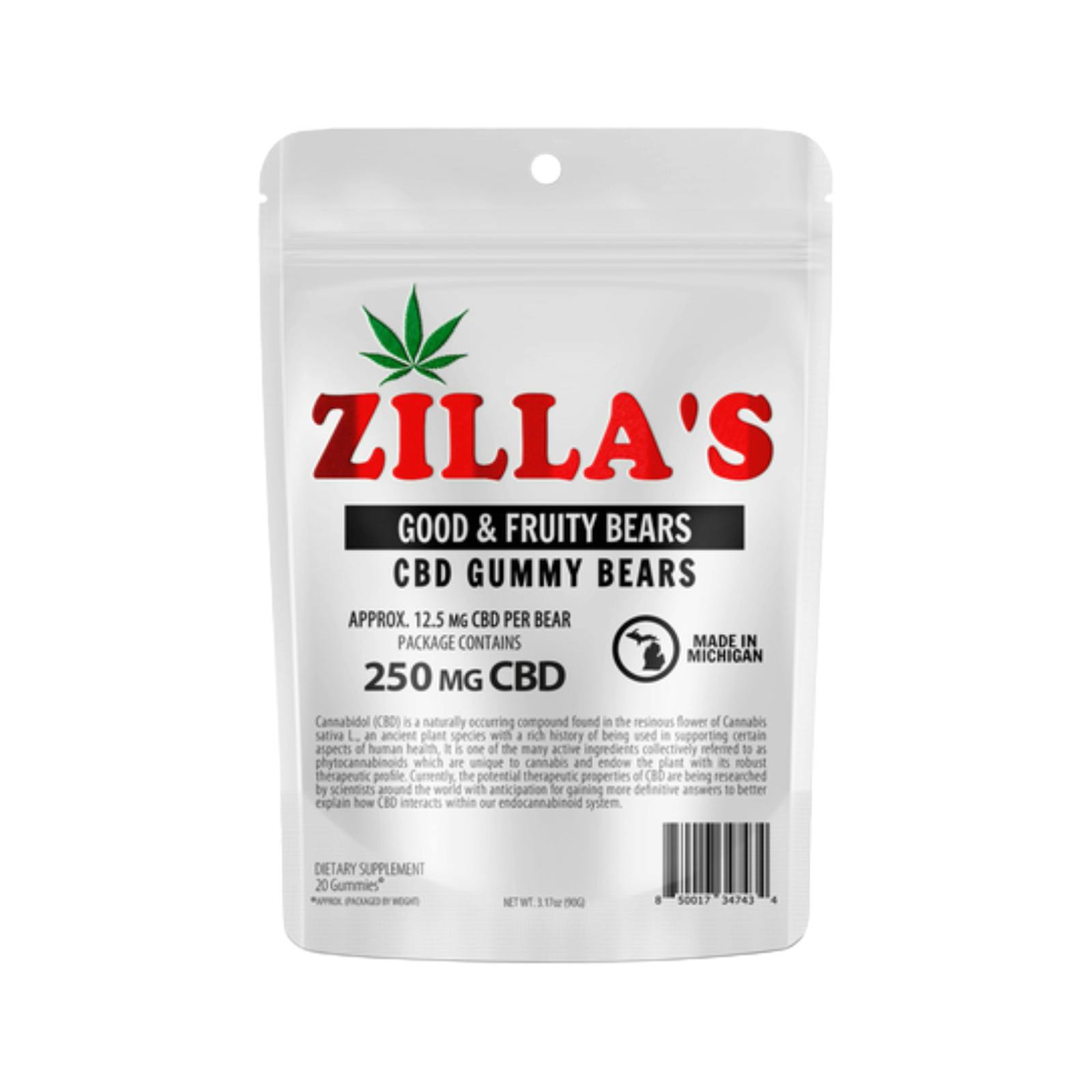 ZILLA'S | GOOD & FRUITY | CBD GUMMIES | 250MG