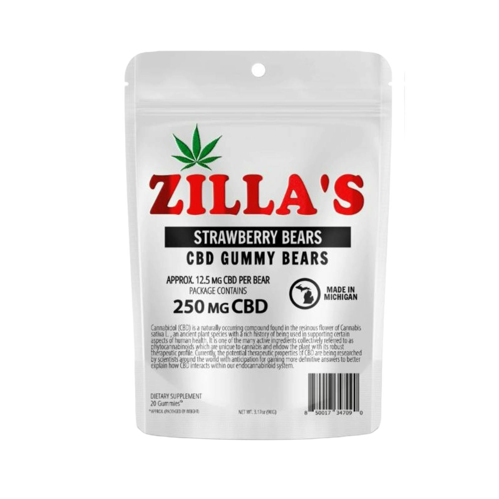 ZILLA'S | STRAWBERRY | CBD GUMMIES | 250MG