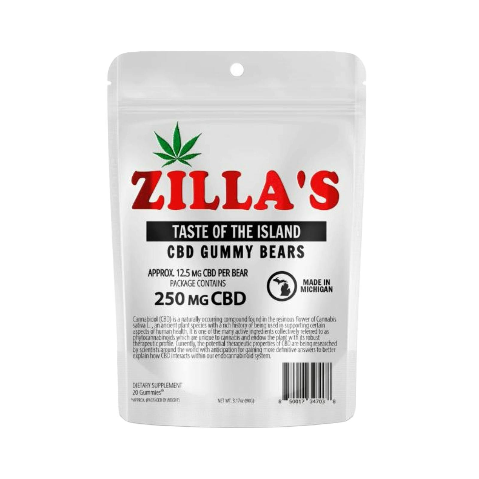 ZILLA'S | TASTE OF THE ISLAND | CBD GUMMIES | 250MG