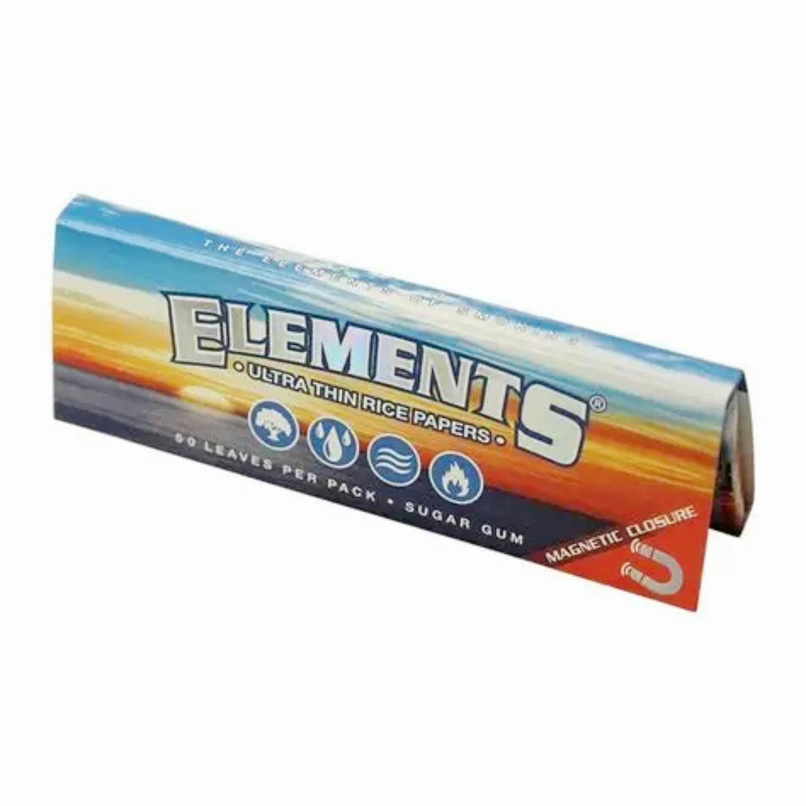 ELEMENTS | ROLLING PAPERS | ULTRA THIN | 1 1/4 | 50 LEAVES PER PACK