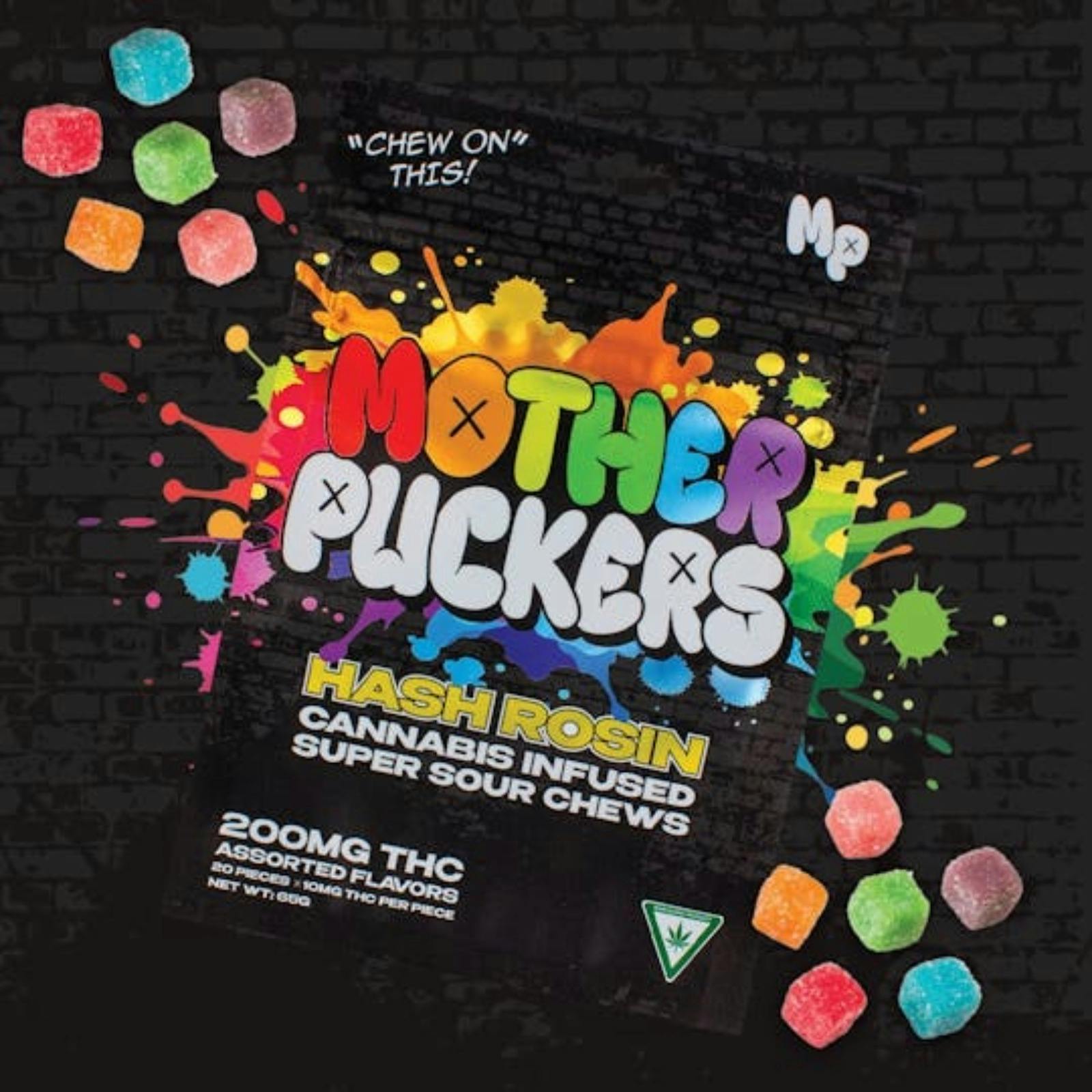 MOTHER PUCKERS | MIXED FRUIT | LIVE ROSIN | SATIVA | GUMMIES | 200MG | REC