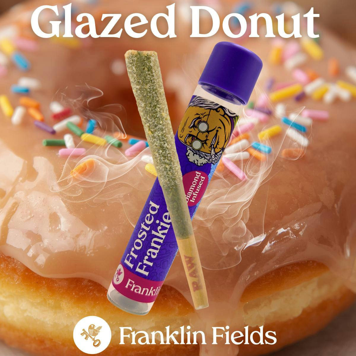 FRANKLIN FIELDS | GLAZED DONUT FROSTED FRANKIE | HYBRID | INFUSED PRE-ROLL | 1.25G | REC
