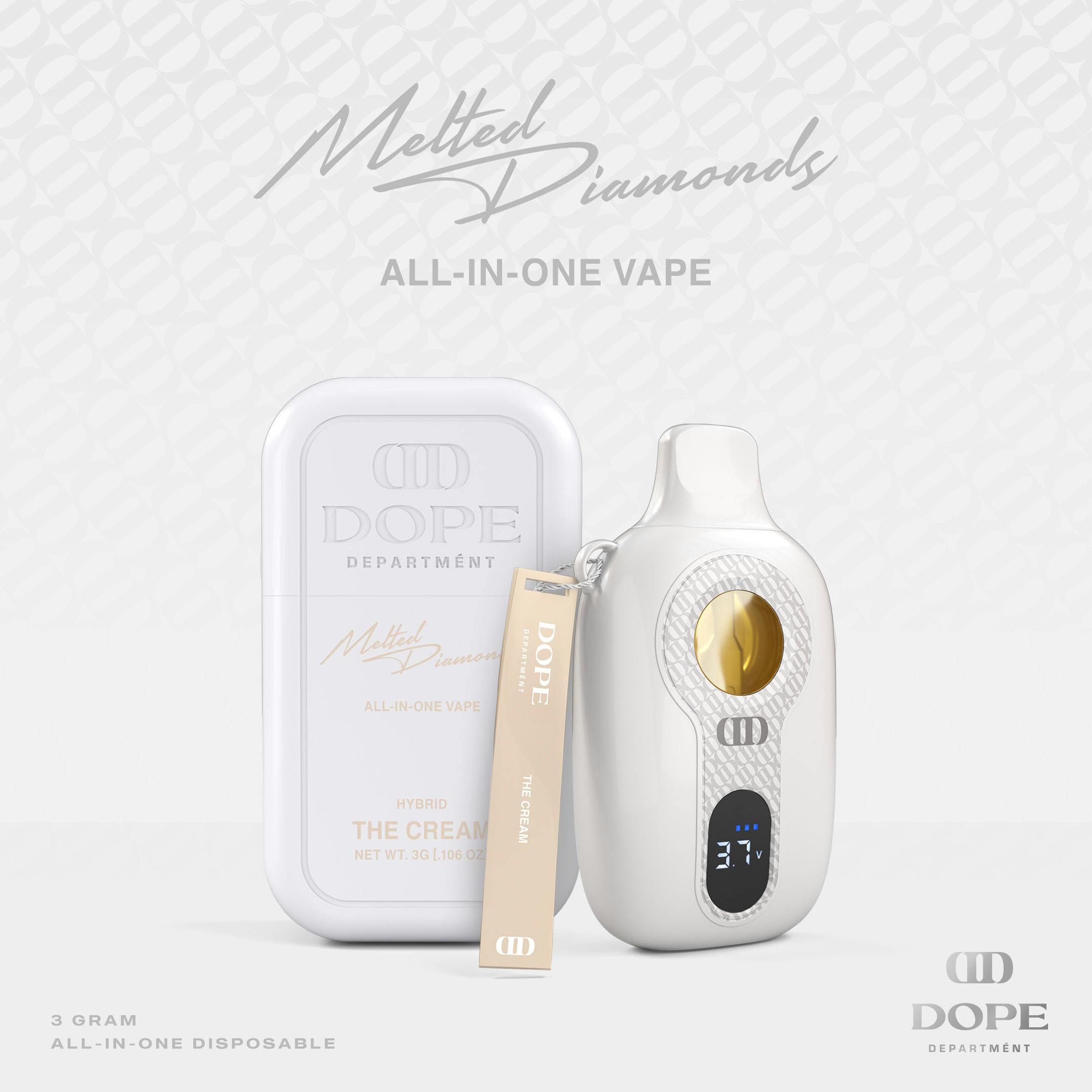 DOPE DEPARTMENT | THE CREAM MELTED DIAMONDS | INDICA | DISPOSABLE VAPE | 3G