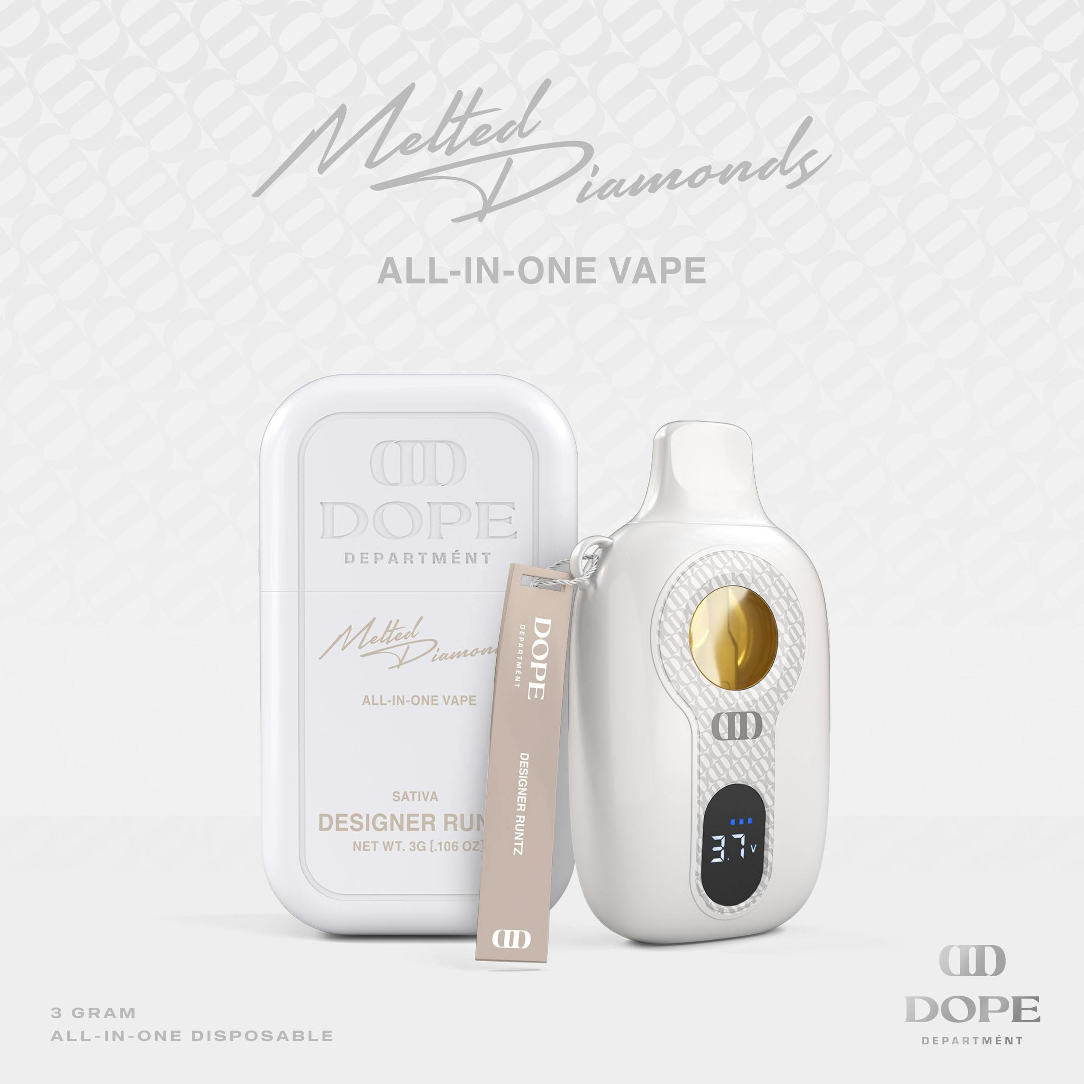 DOPE DEPARTMENT | DESIGNER RUNTZ MELTED DIAMONDS | HYBRID | DISPOSABLE VAPE | 3G