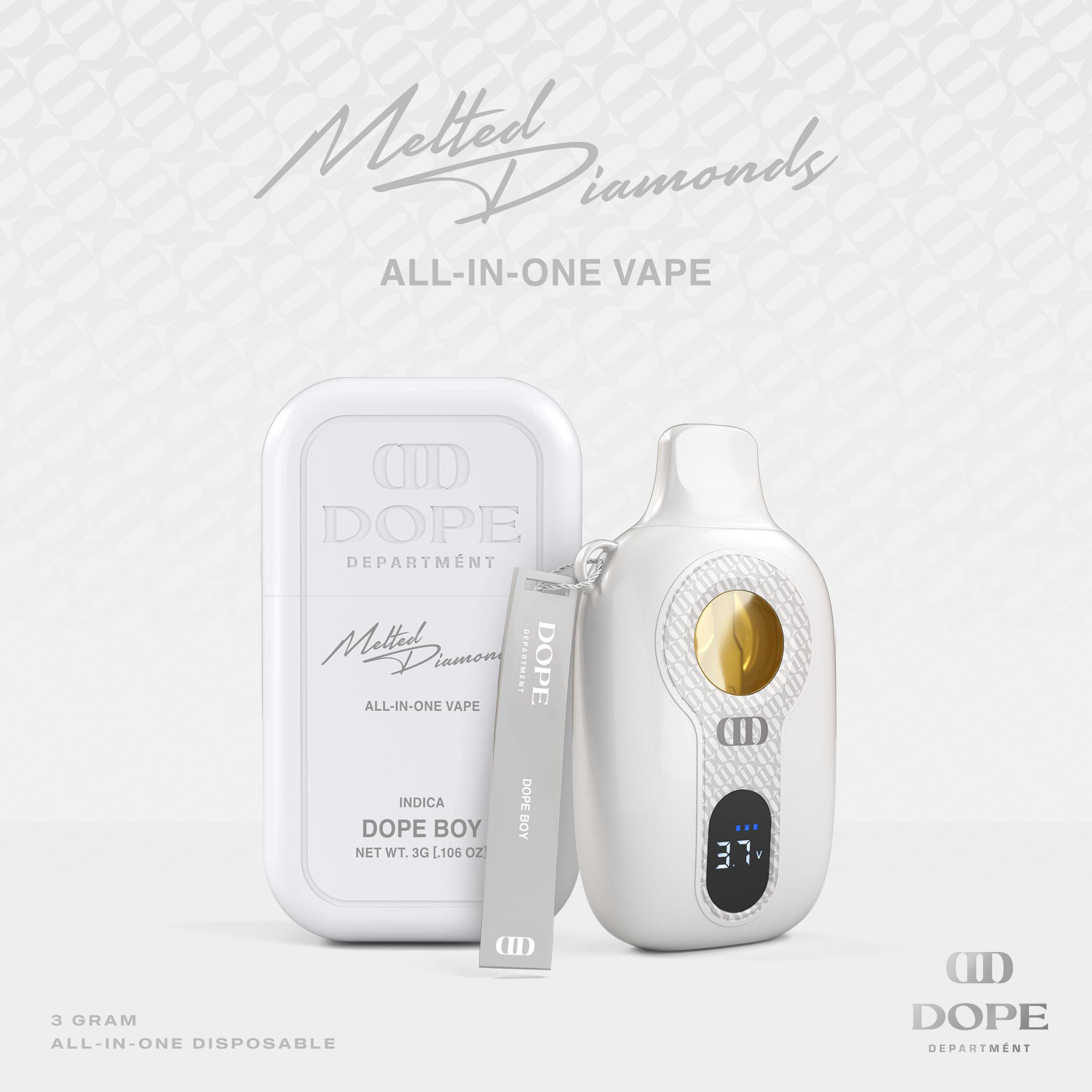 DOPE DEPARTMENT | DOPE BOY MELTED DIAMONDS | INDICA | DISPOSABLE VAPE | 3G