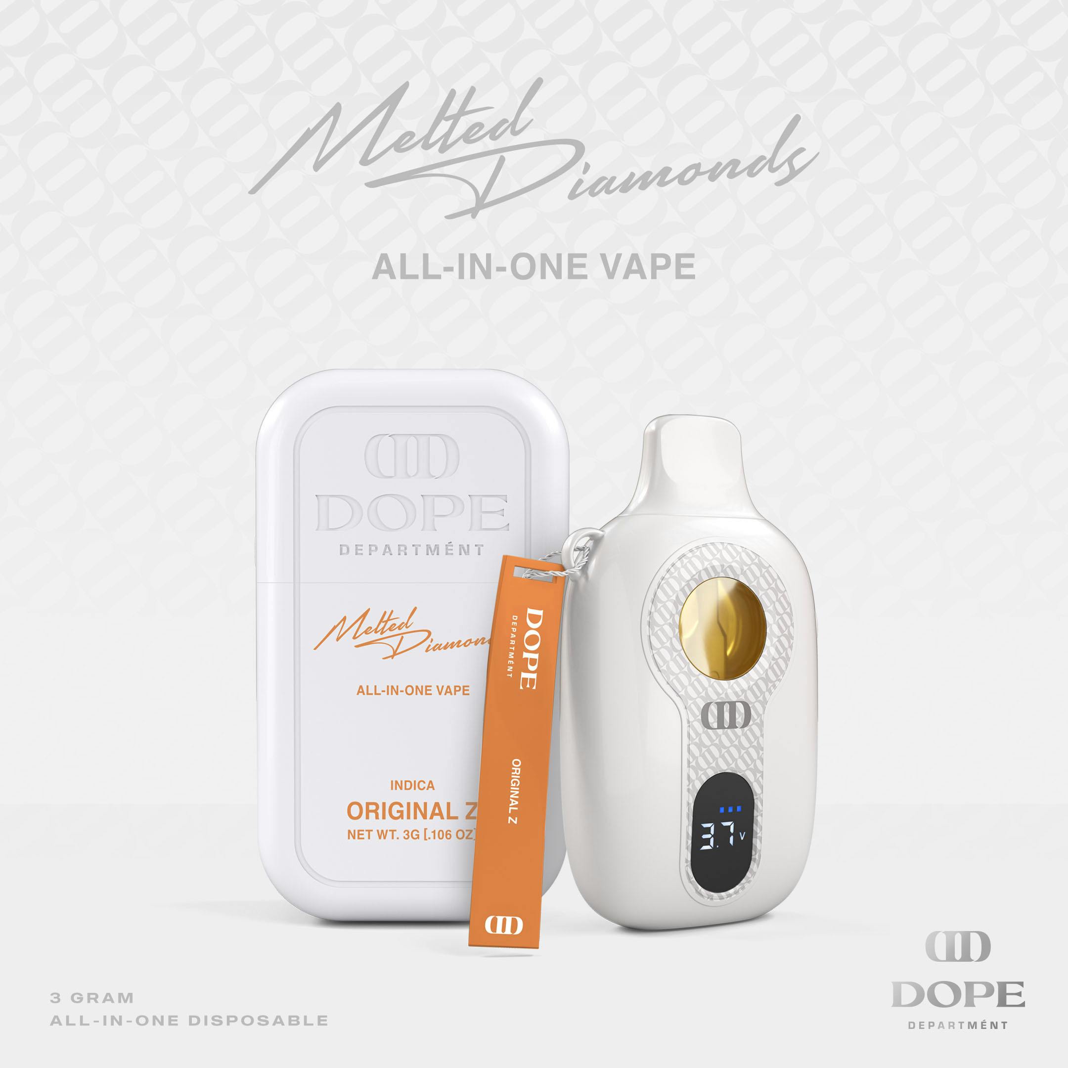 DOPE DEPARTMENT | ORIGINAL Z MELTED DIAMONDS | INDICA | DISPOSABLE VAPE | 3G