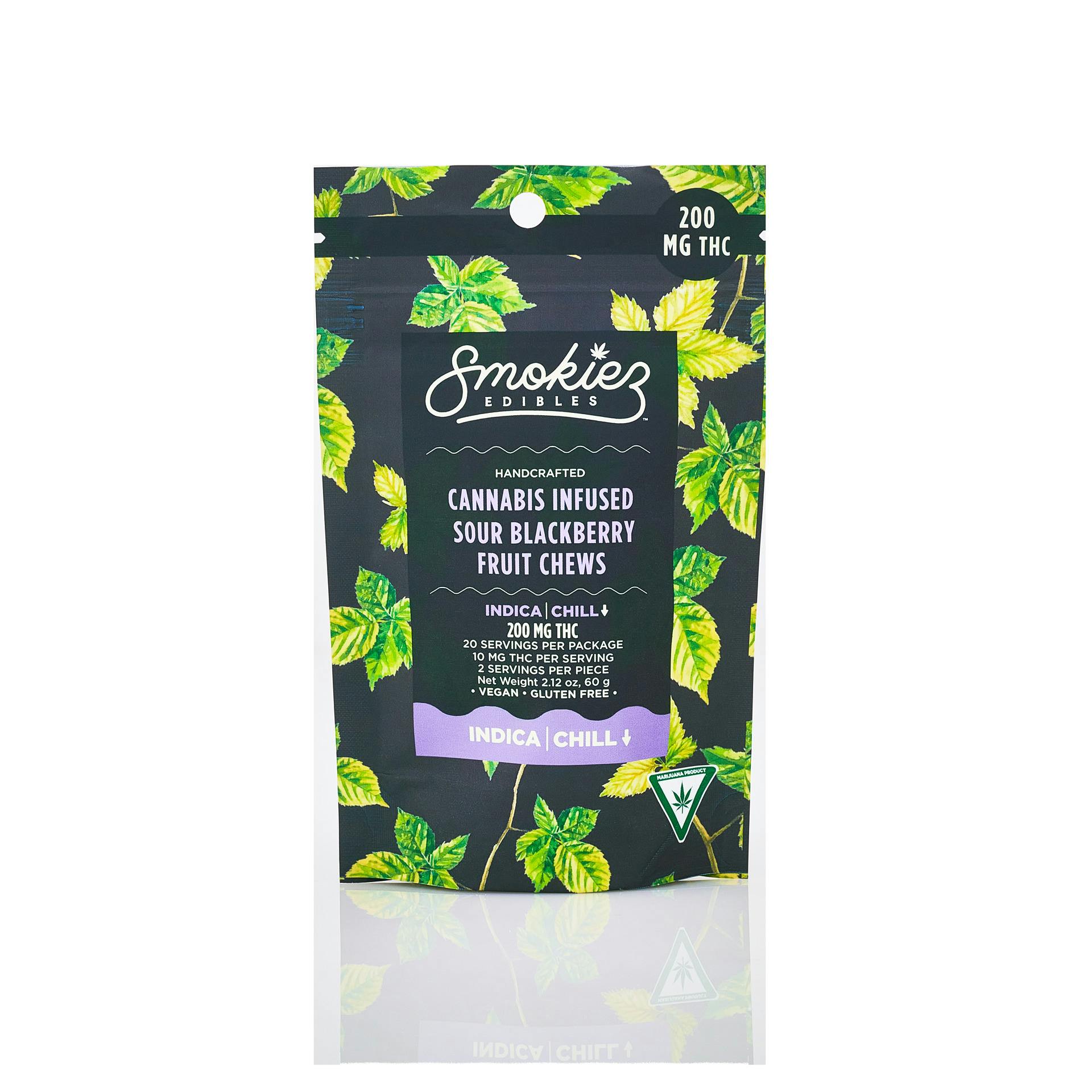 SMOKIEZ | SOUR BLACKBERRY CHILL | INDICA | GUMMIES | 200MG | REC