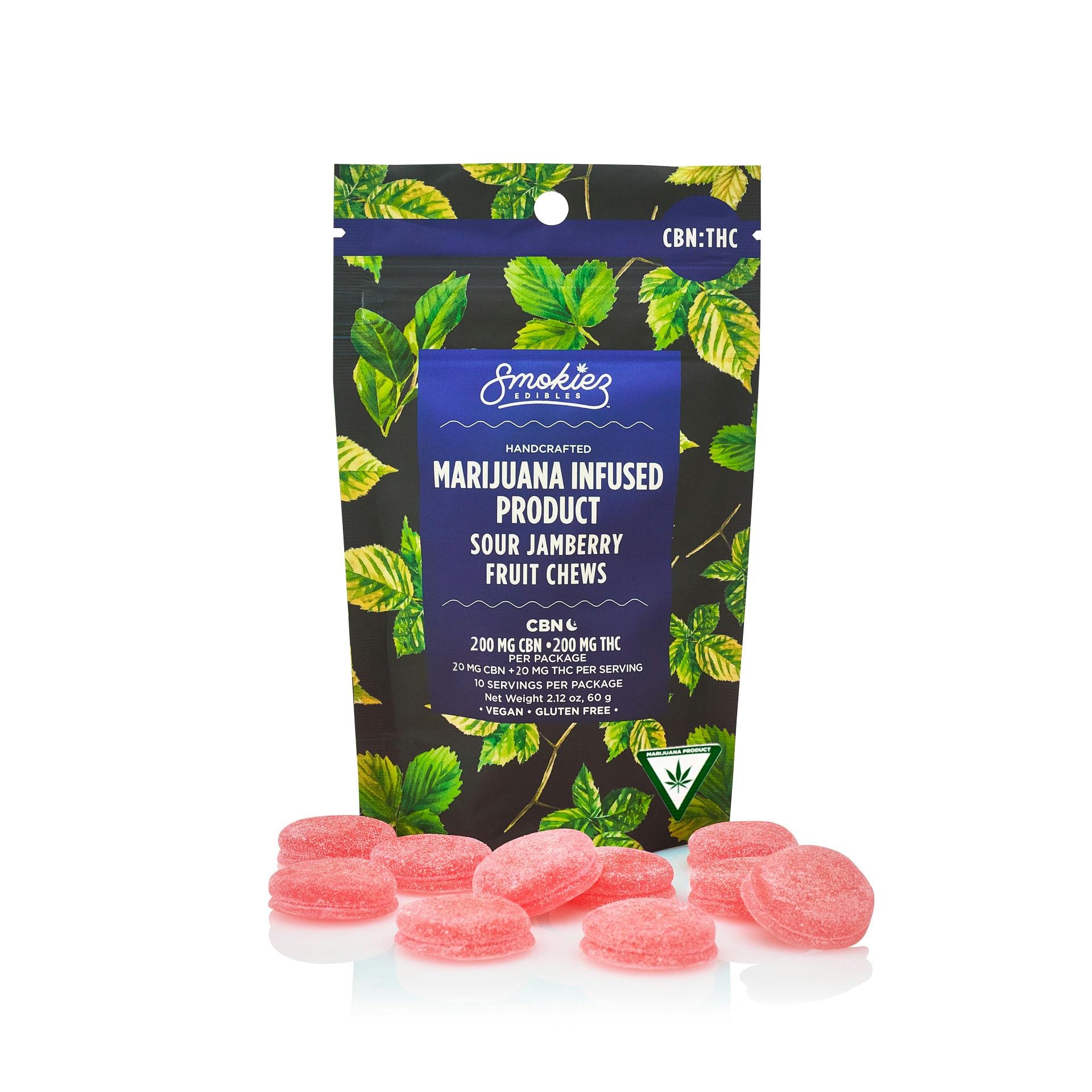 SMOKIEZ | SOUR JAMBERRY SLEEP | GUMMIES | 200MG THC:200MG CBN | REC