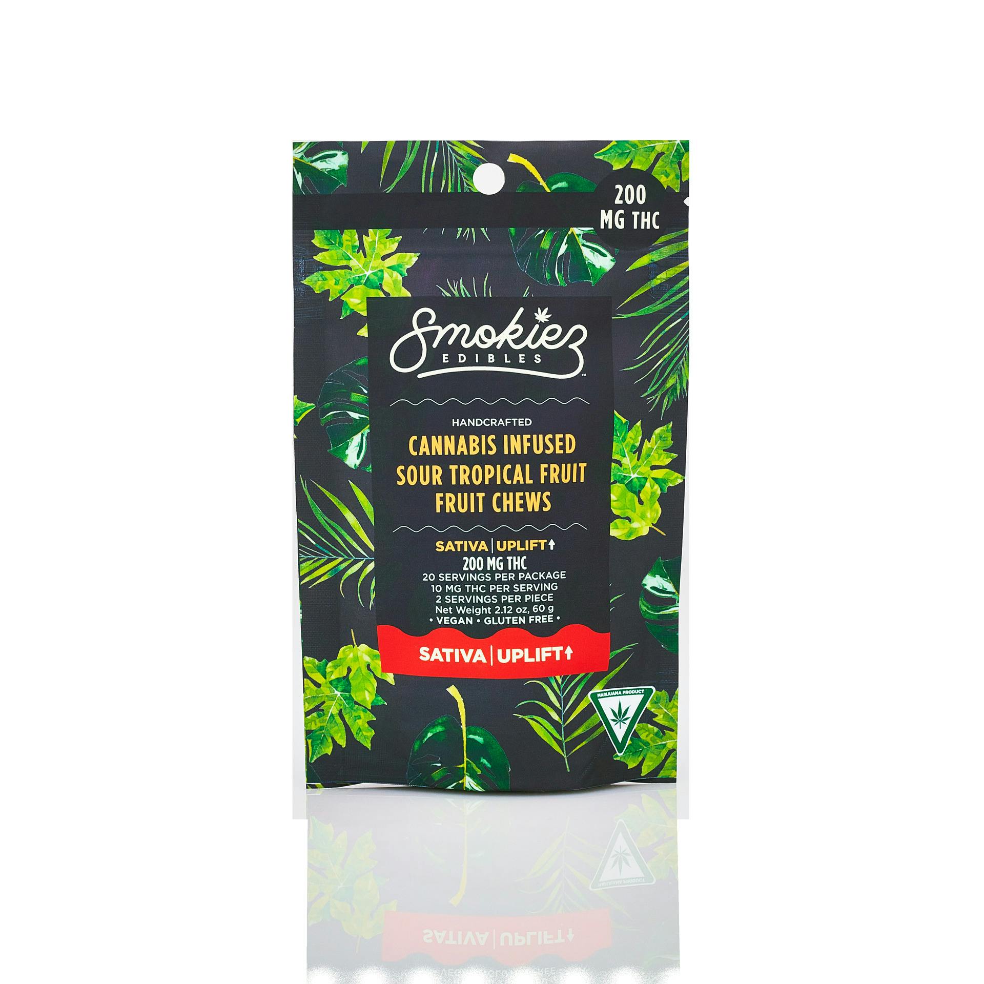 SMOKIEZ | SOUR TROPICAL FRUIT UPLIFT | SATIVA | GUMMIES | 200MG | REC