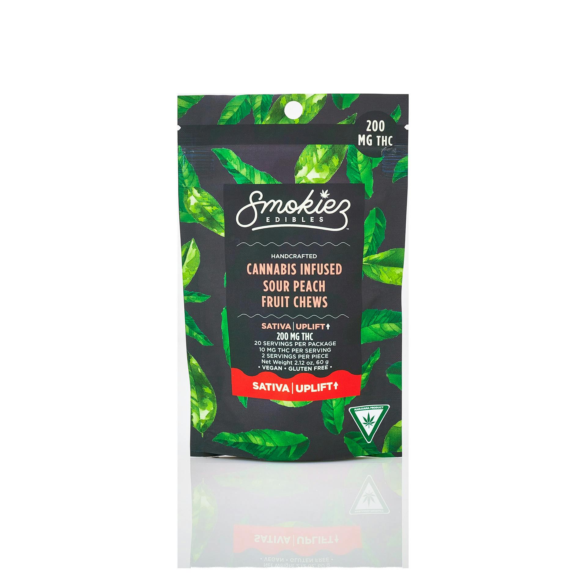 SMOKIEZ | SOUR PEACH UPLIFT | SATIVA | GUMMIES | 200MG | REC