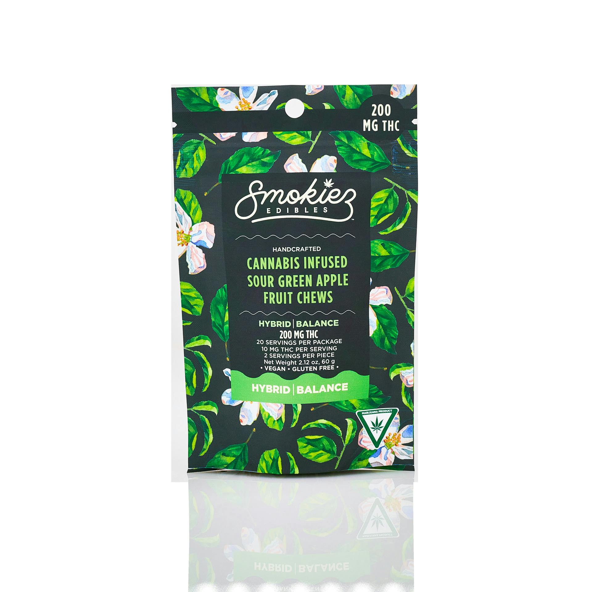 SMOKIEZ | SOUR GREEN APPLE BALANCE | HYBRID | GUMMIES | 200MG | REC