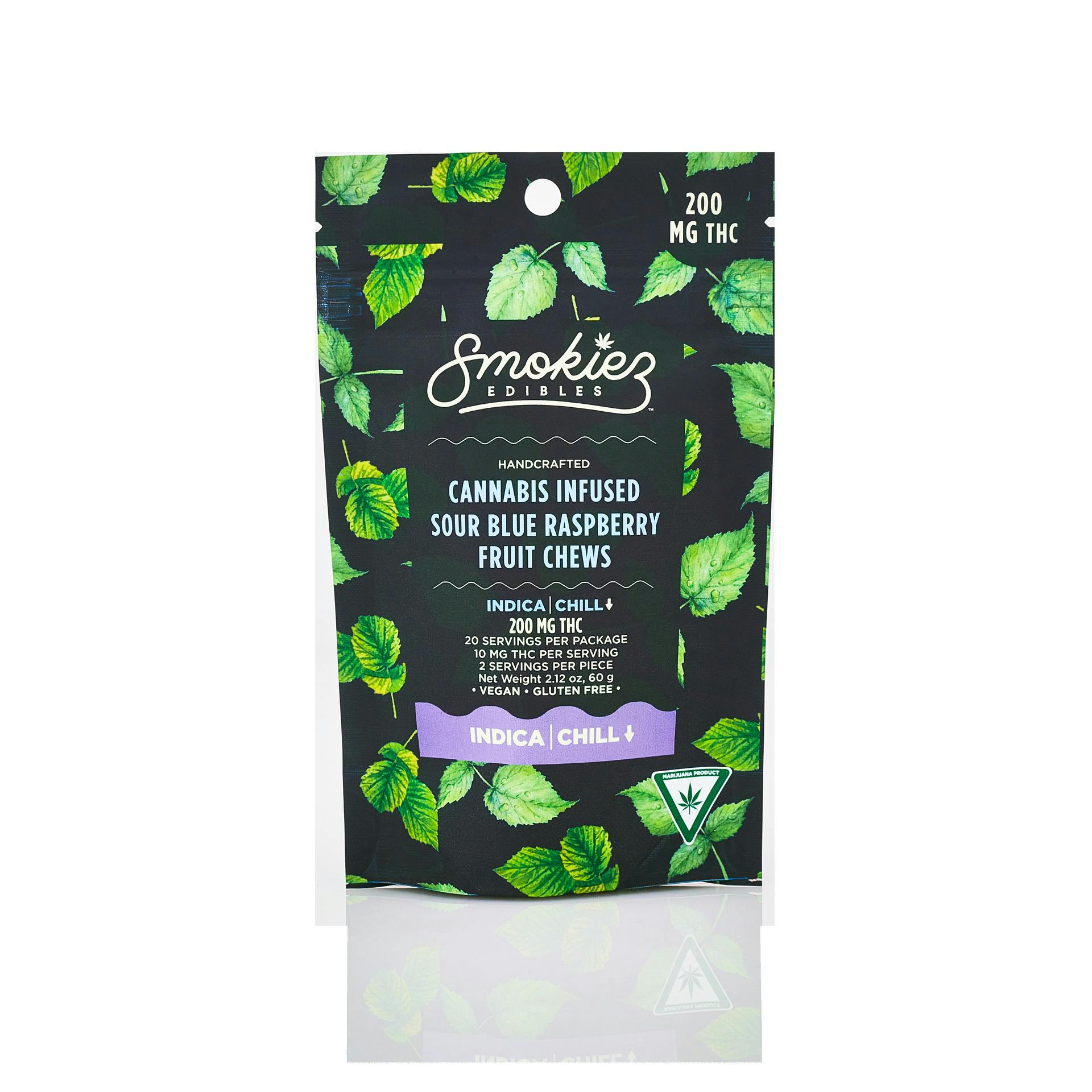 SMOKIEZ | SOUR BLUE RASPBERRY CHILL | INDICA | GUMMIES | 200MG | REC