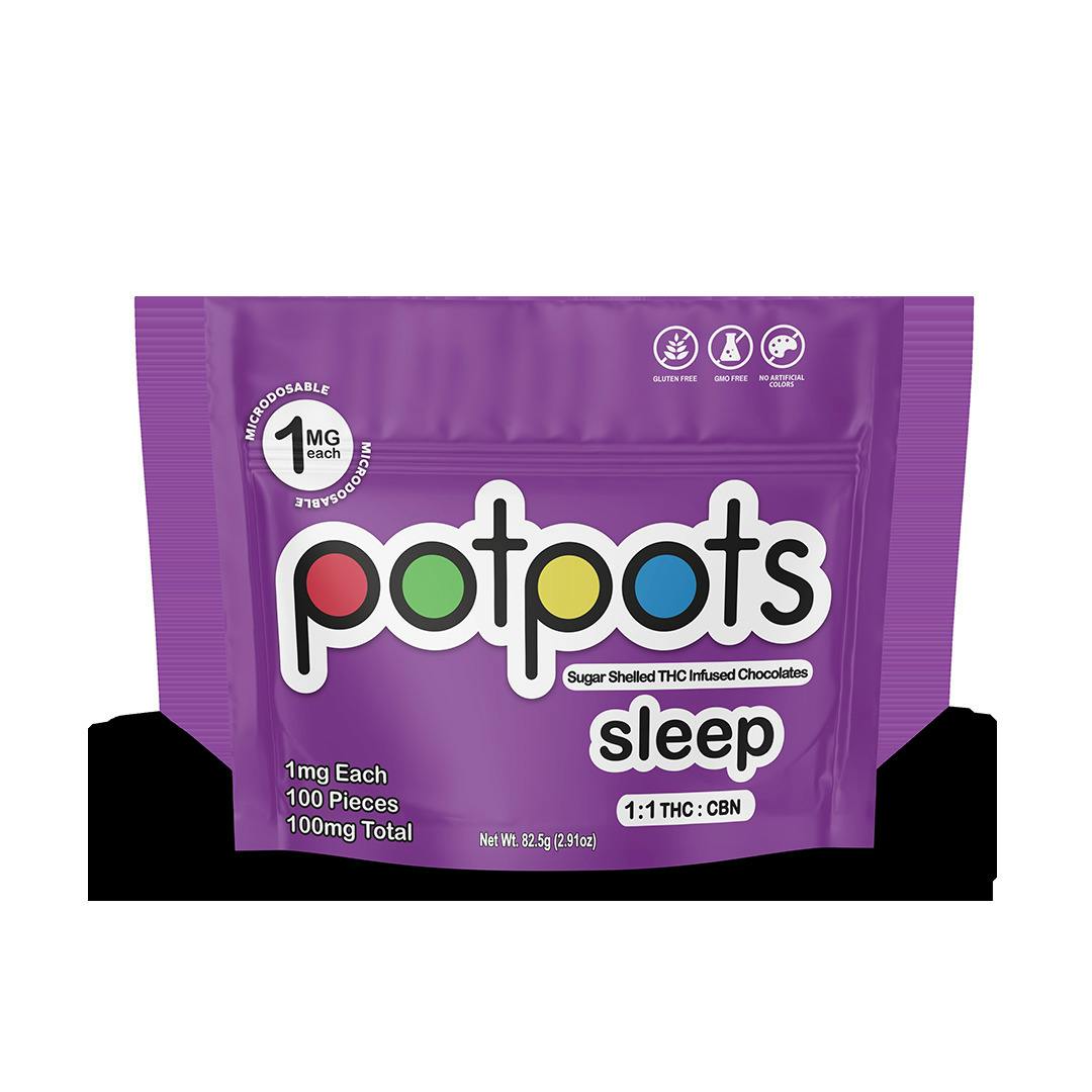 POTPOTS | SLEEP | MILK CHOCOLATE | 100MG THC:100MG CBN |