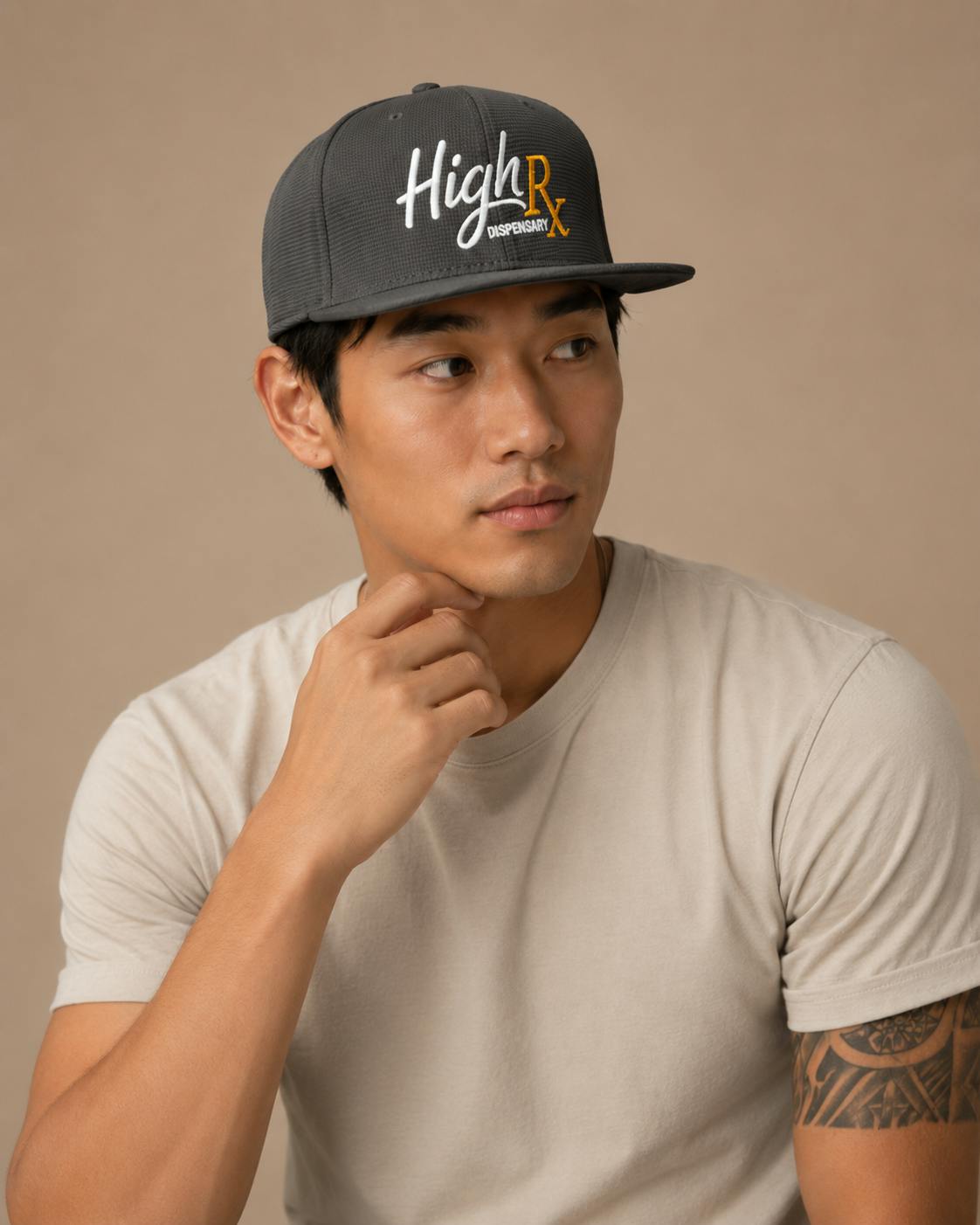 HighRx Hat Grid- Gray