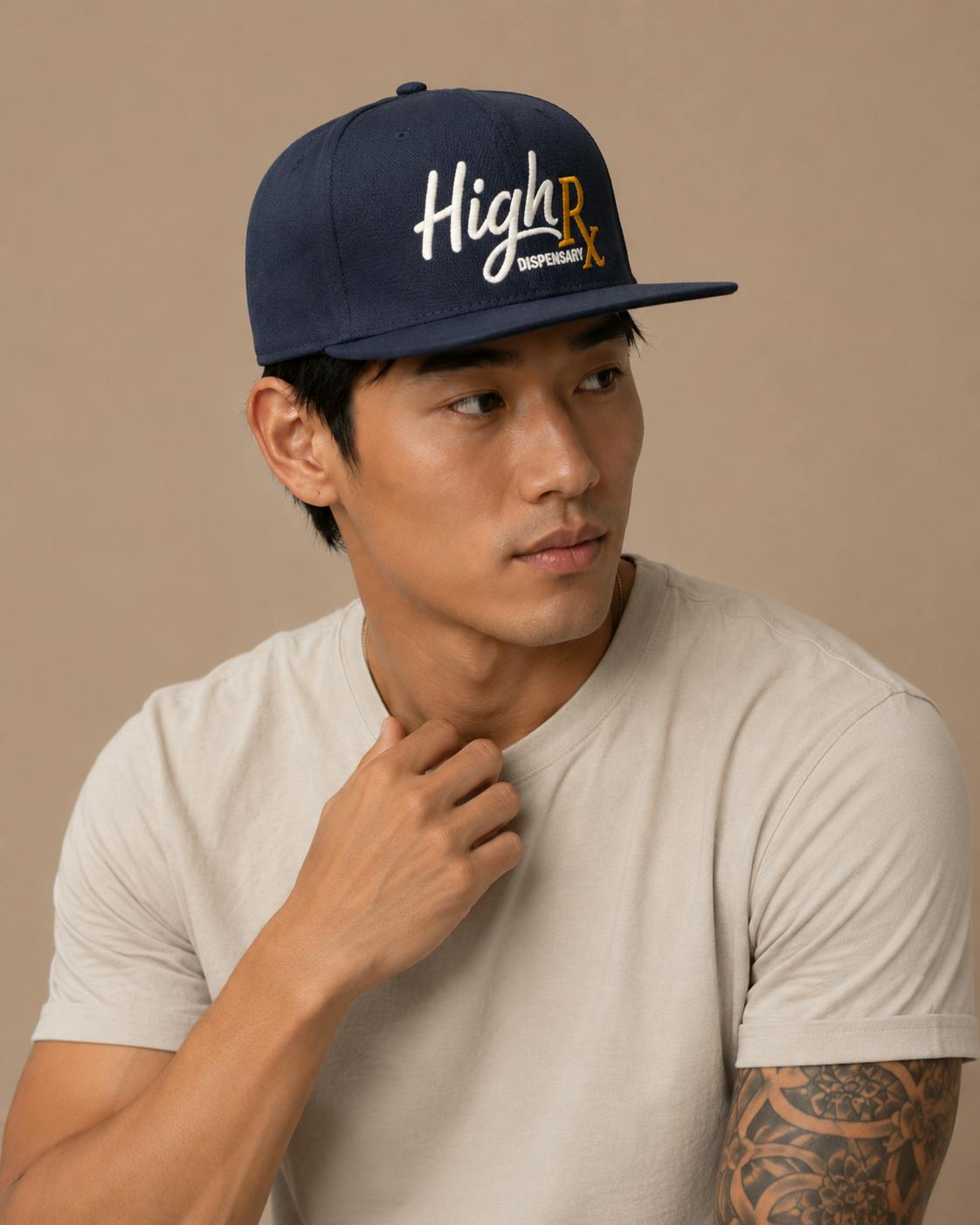 HighRx Hat Grid- Navy