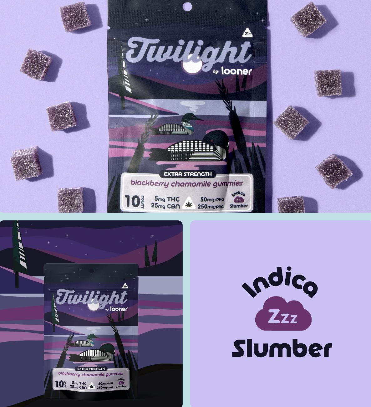 Looner Gummies Twilight Blackberry
