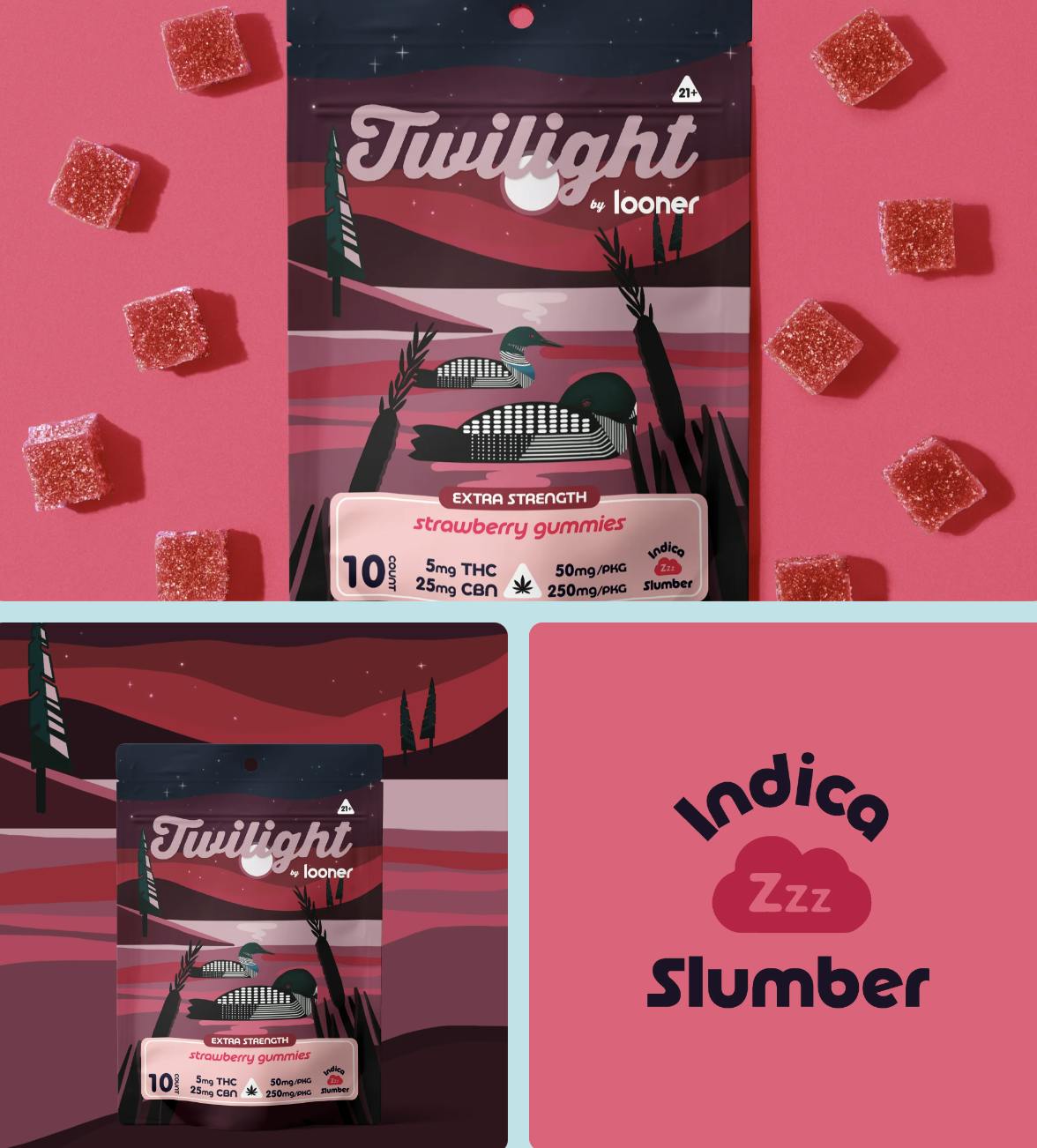 Looner Gummies Twilight Strawberry