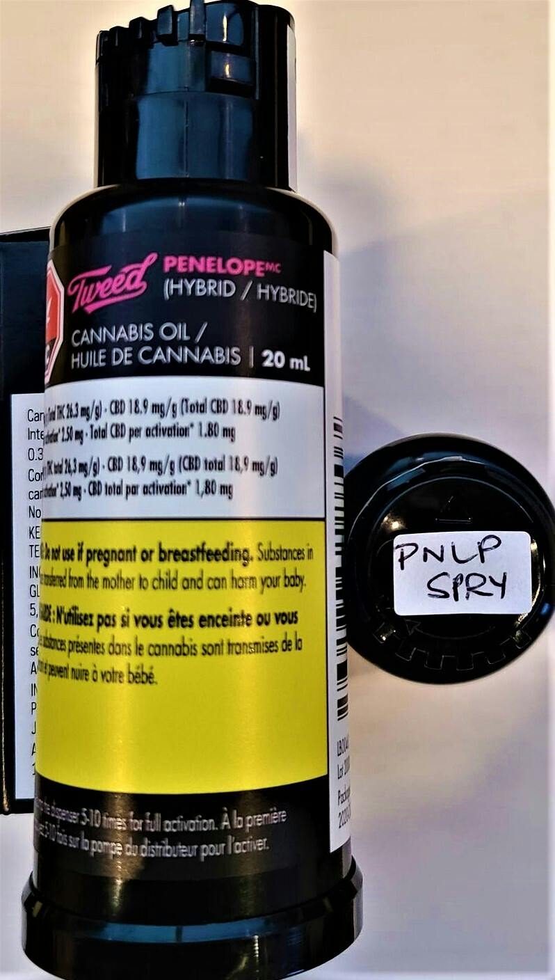Tweed - Penelope Spray - Cannabis Oil - 20ml