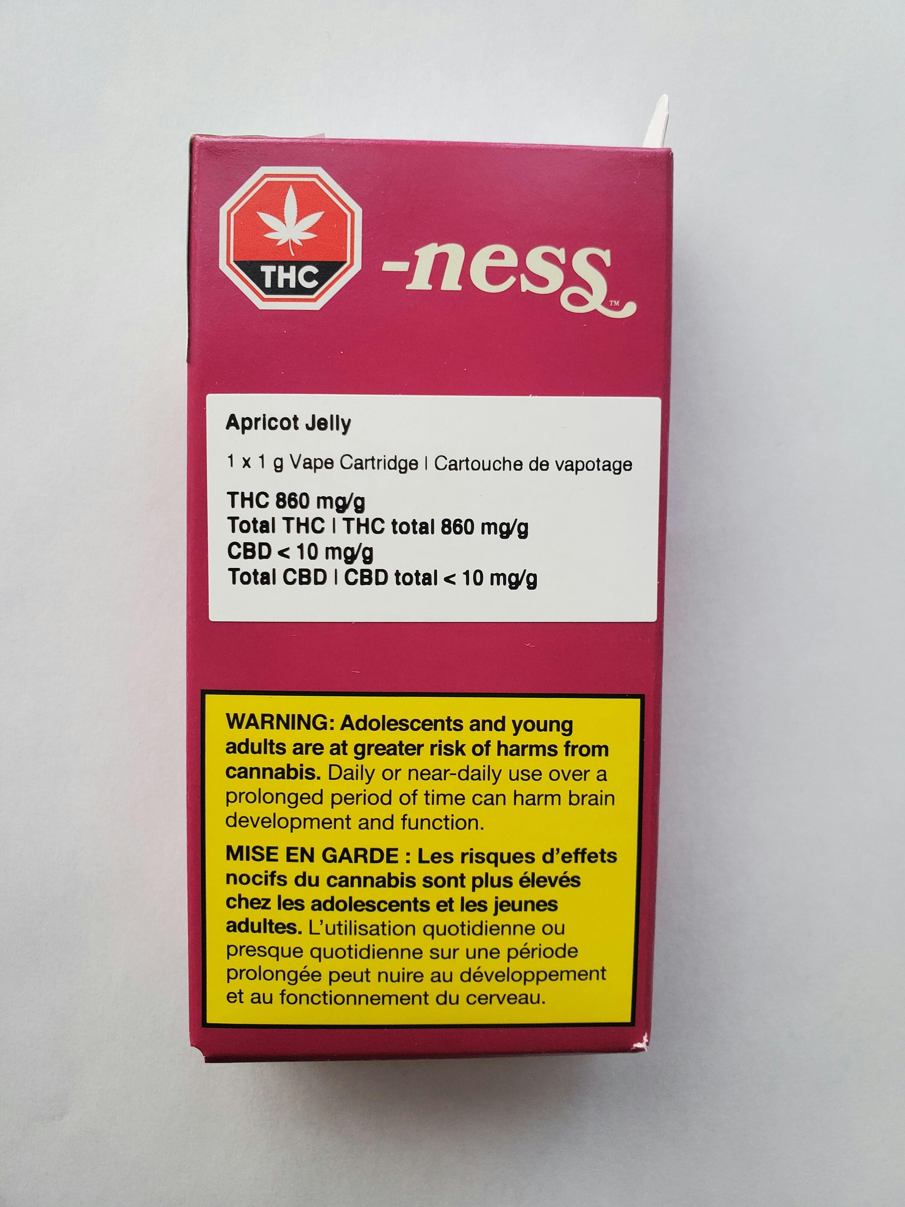 Ness - Apricot Jelly - Vape Cartridge - 1g