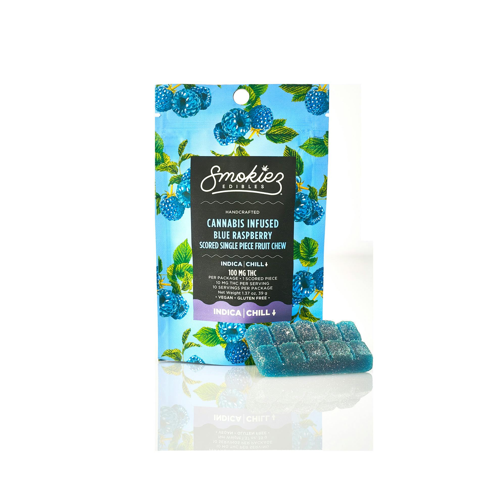 Blue Raspberry Indica Sour Gummies 1pk