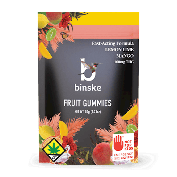 Binske | Lemon Lime/Mango Mixed Gummie Edible 10pk | 100mg