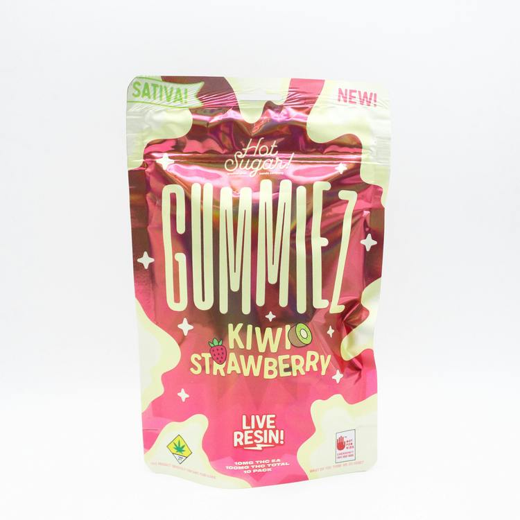 Hot Sugar | Strawberry Live Resin Sativa Edibles 10pk | 100mg