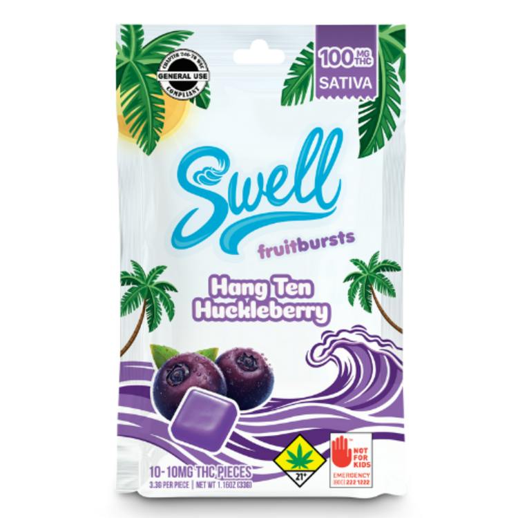 Fruit Burst | Hang Ten Huckleberry Sativa Edible 10pk | 100mg