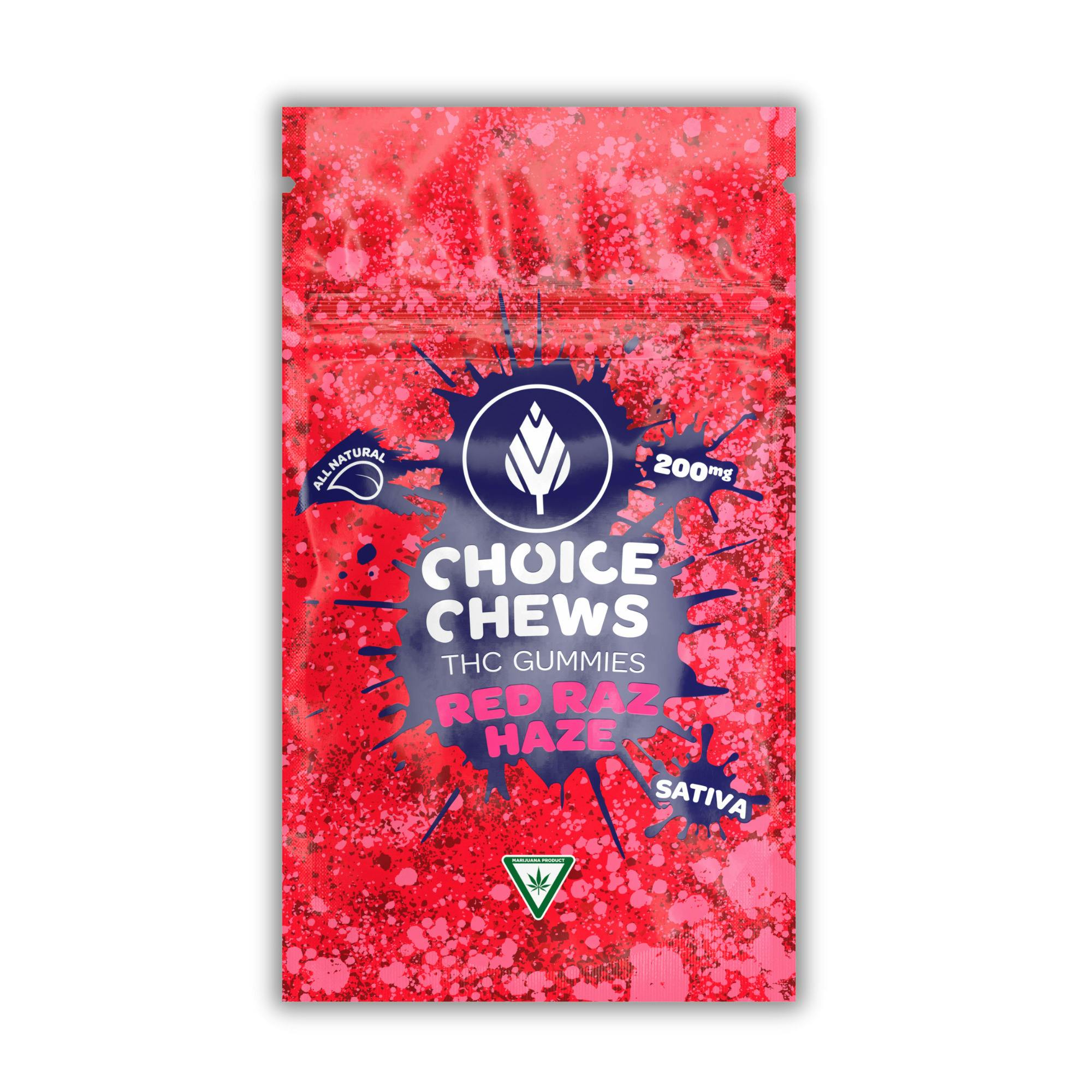 Choice Chews | Gummy | Red Raz Haze | 100mg cannabis product