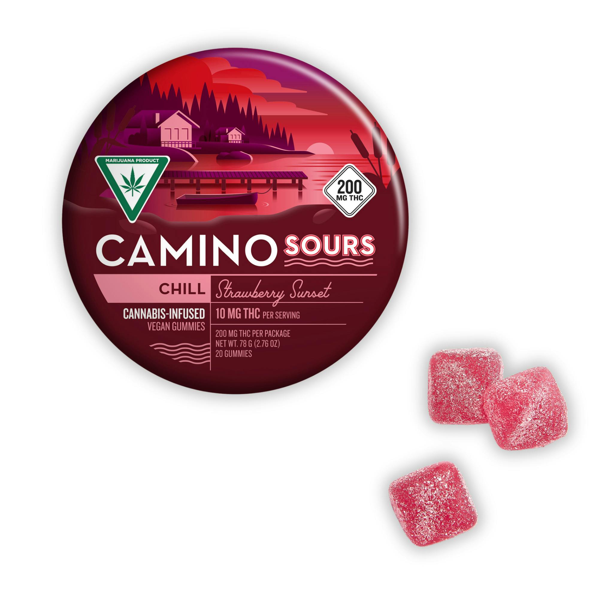 Camino | Gummy | Sour Strawberry Sunset | 200mg