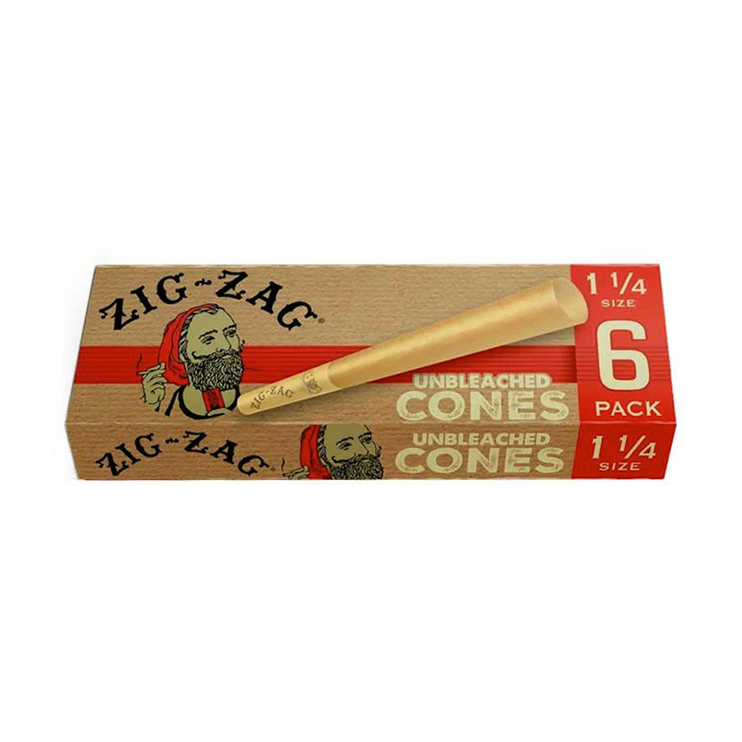 Papers - Zig Zag 1.25" Organic Hemp Cones - 6 Pack