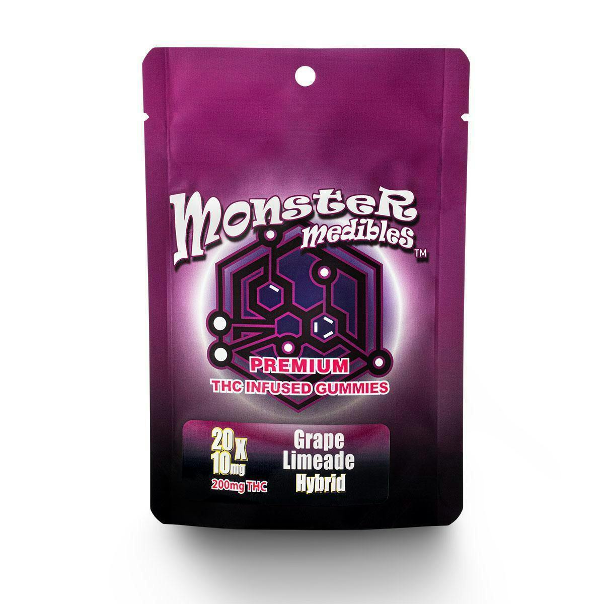 Grape Limeade 200mg THC Infused Gummies