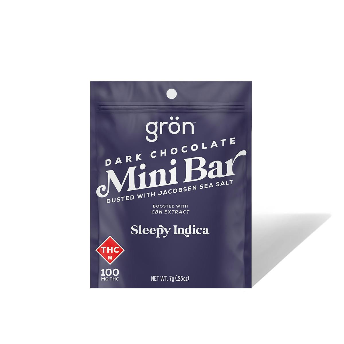 Gron | Mini Dark Chocolate | Sleepy Indica 1:1 100mg at Flora Farms Springfield Dispensary