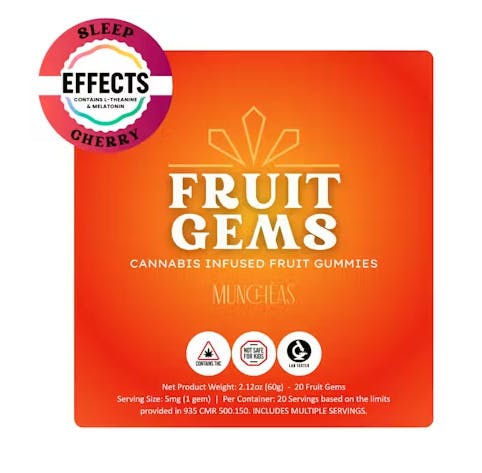 Gummies - SLEEP Cherry Fruit Gems - 20 Pcs at Lowell Cannabis Co.