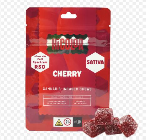 HiColor | RSO Chews | Cherry (Sativa) | 100mg