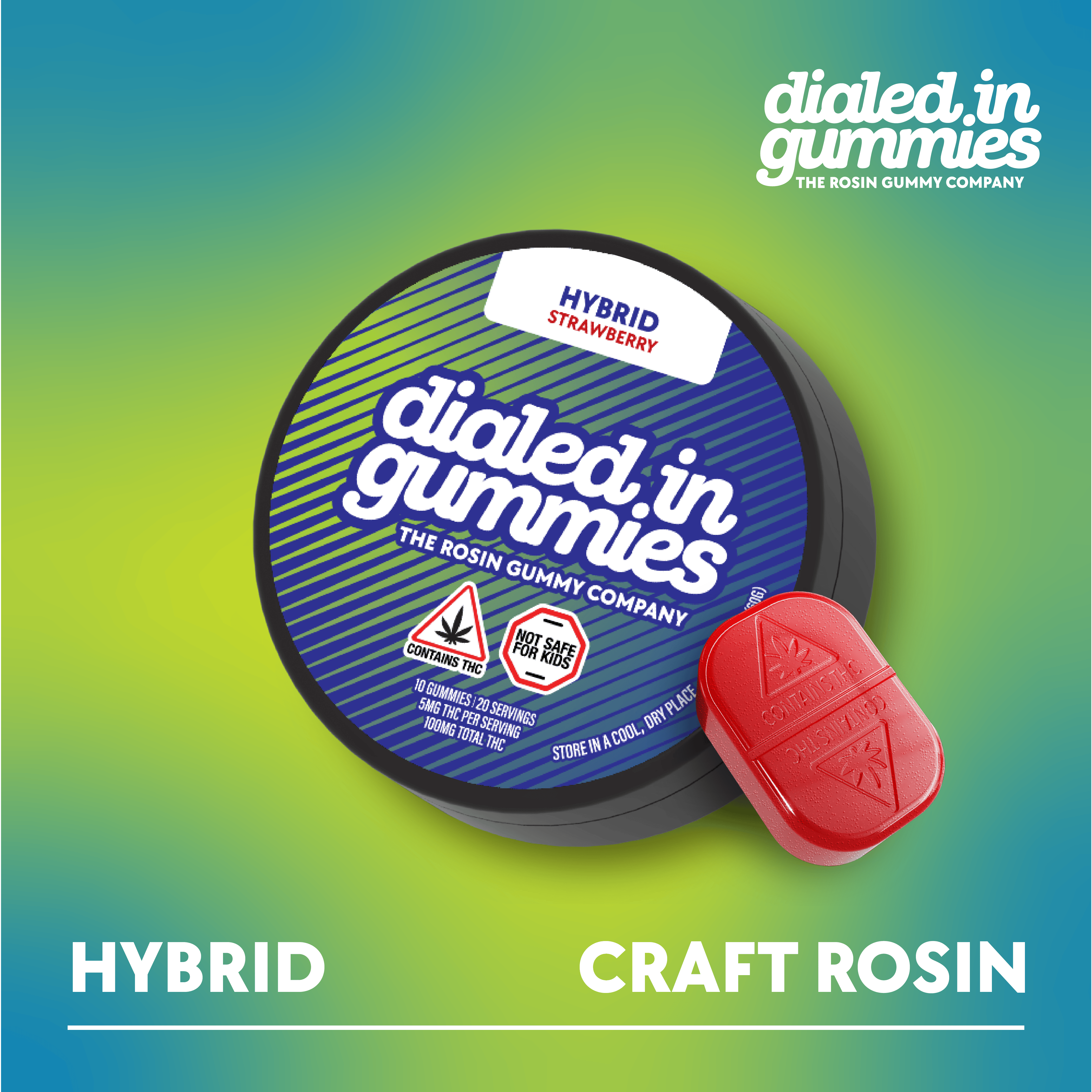 Strawberry - Rosin Gummies 20pk 100mg